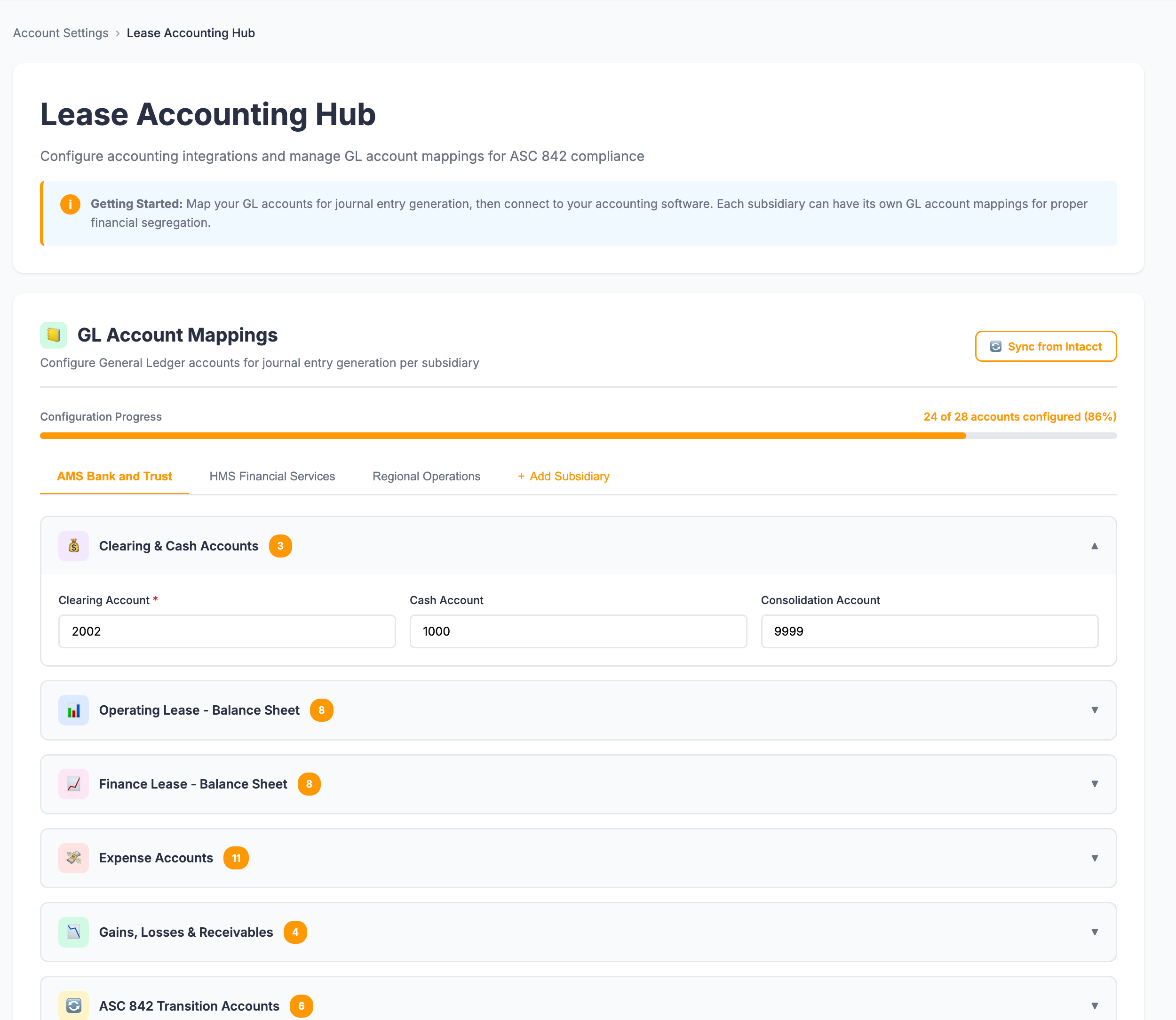 iLeasePro Account Management Lease Accounting
