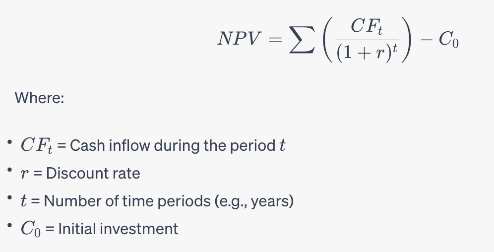 Net Present Value NPV