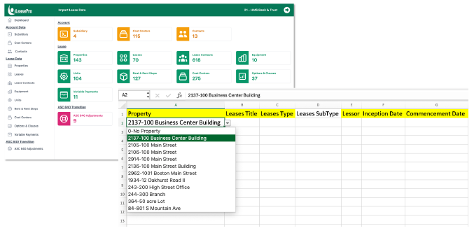 iLeasePro 'SMART' Lease Data Import