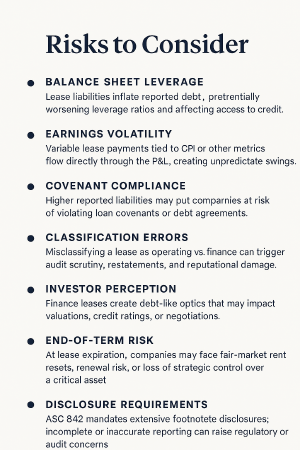 Sale Leaseback Risks